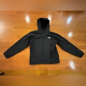 North Face Men's hooded Black waterproof Jacket fleece lining TNF Apex size med